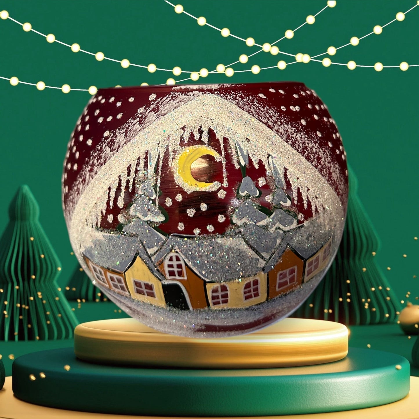 Goleo Teelichtlampe - Winterabend