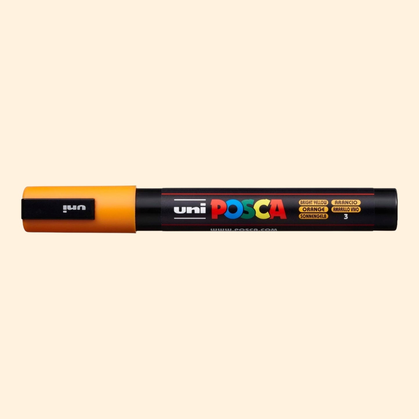 Uni Posca PC-5M Acrylmarker 1.8-2.5mm Sonenngelb 3