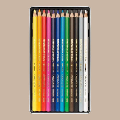 Caran d’Ache Supracolor Aquarelle Buntstifte – 12er Set