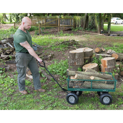 Draper Tools Gartenwagen Stahlgitter 86,5×46,5×21 cm Grün und Schwarz