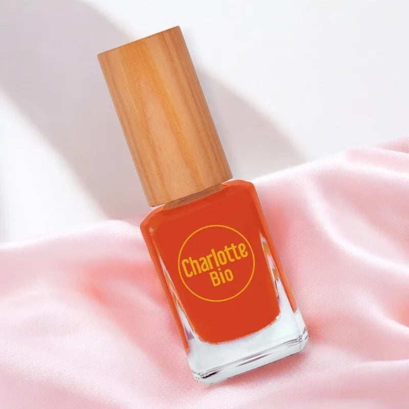 CHARLOTTE BIO - Glossy Orange Rust Nail Polish - Vibrant Shine for Stylish Nails ✨💅🍊