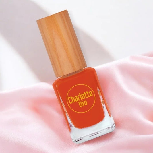 CHARLOTTE BIO - Glossy Orange Rust Nail Polish - Vibrant Shine for Stylish Nails ✨💅🍊