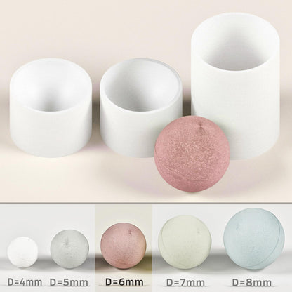 Goleo Pressformen für Badebomben – Rund, 5 Größen (Ø 4–8cm)