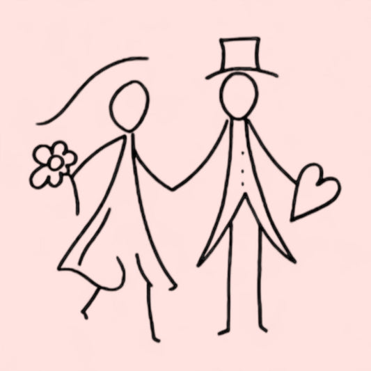 Rayher Holzstempel „Hochzeitspaar“ – 3 × 3 cm