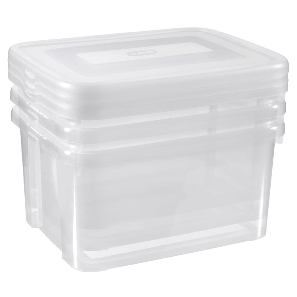 Curver Aufbewahrungsboxen-Set Handy 3x25L Transparent