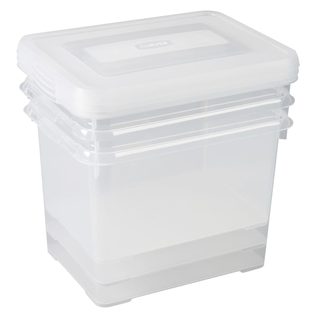 Curver Aufbewahrungsboxen-Set Handy 3x20L Transparent