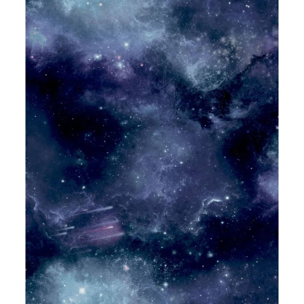 Noordwand Tapete Good Vibes Galaxy with Stars Schwarz und Lila