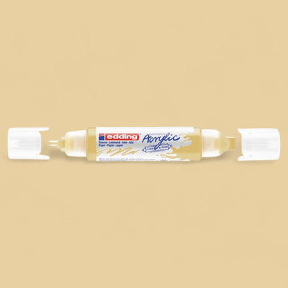 Edding 5400 Acryl 3D Double Liner pastellgelb 915 , Tubenspitze 2-3 mm . 5-10 mm