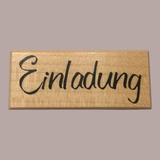 Rayher Holzstempel Einladung 2x7cm