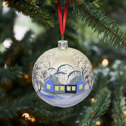Weihnachtskugeln Moonlight Weiss