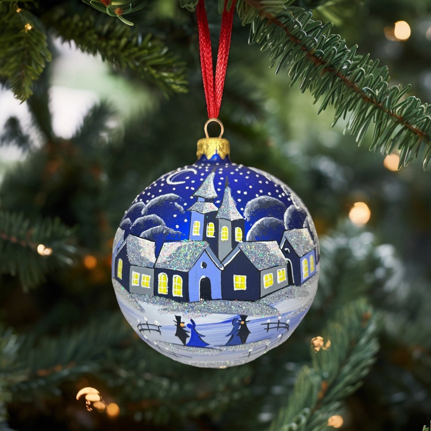 Weihnachtskugeln Moonlight Dunkelblau
