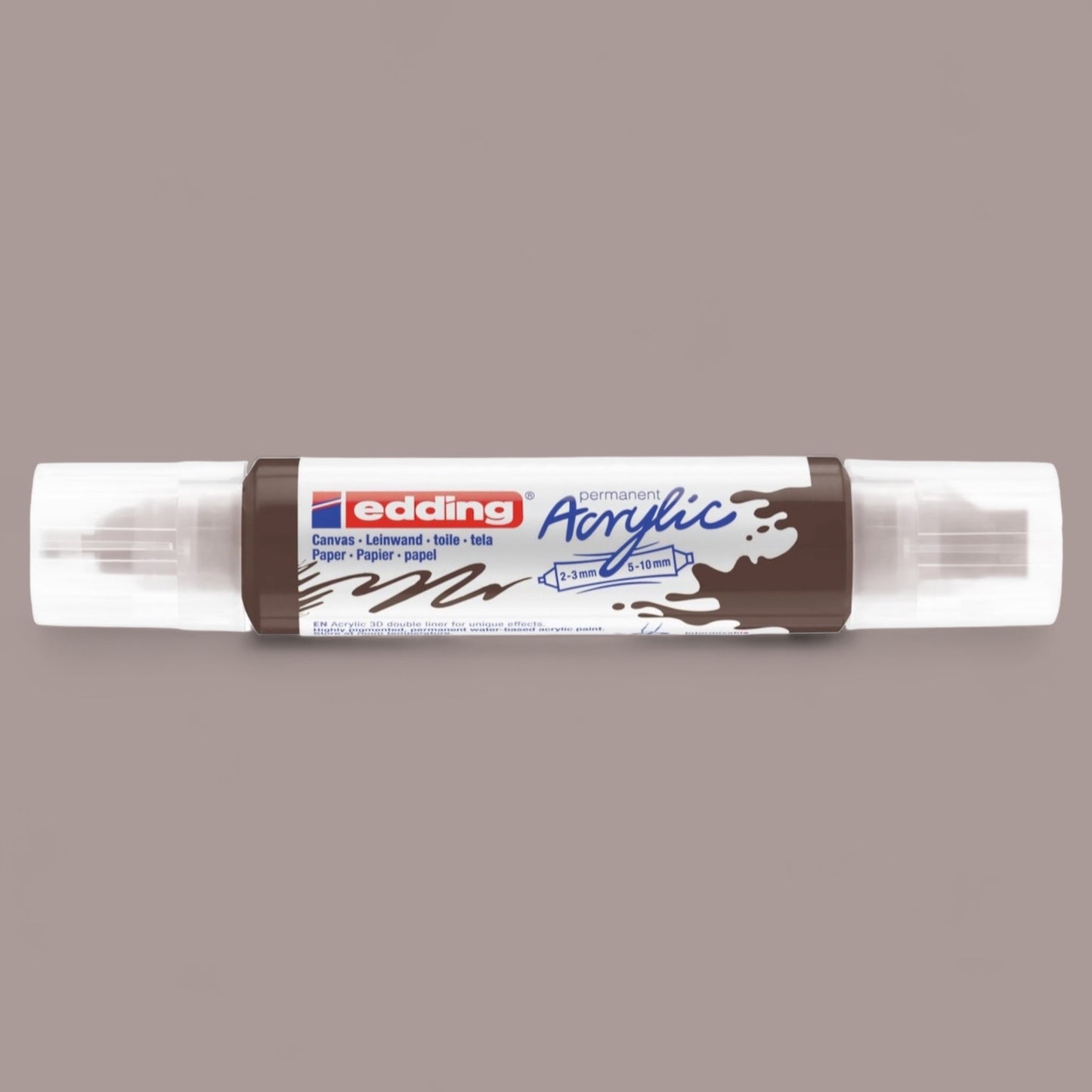 Edding 5400 Acryl 3D Double Liner schokoladenbraun 907 , Tubenspitze 2-3 mm . 5-10 mm