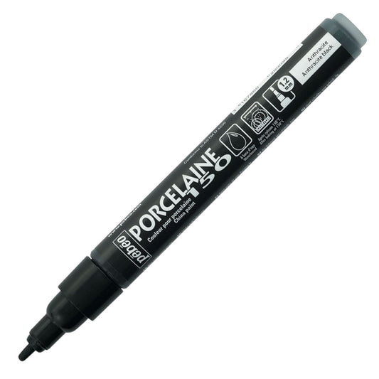 Pebeo Porcelaine 150 Paint Marker - Anthracite Black, Breit