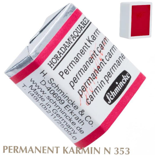 Schmincke HORADAM Aquarellfarbe  1/2 Näpfchen № 353 Permanent Karmin