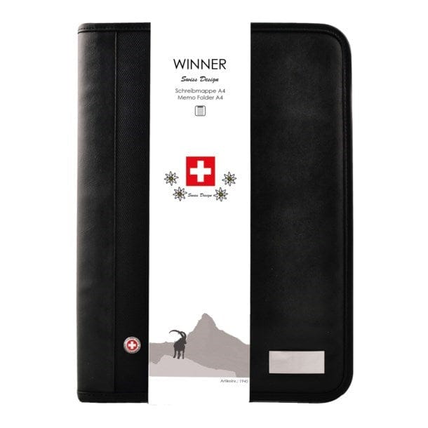 Suisse Winner Schreibmappe mit Schreibblock – wahlweise mit Taschenrechner