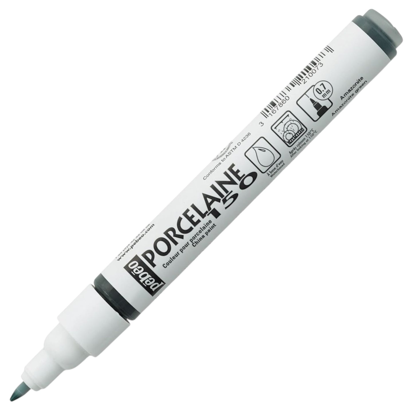 Pebeo Porcelaine 150 Paint Marker - Amazonite Green, Feine Spitze