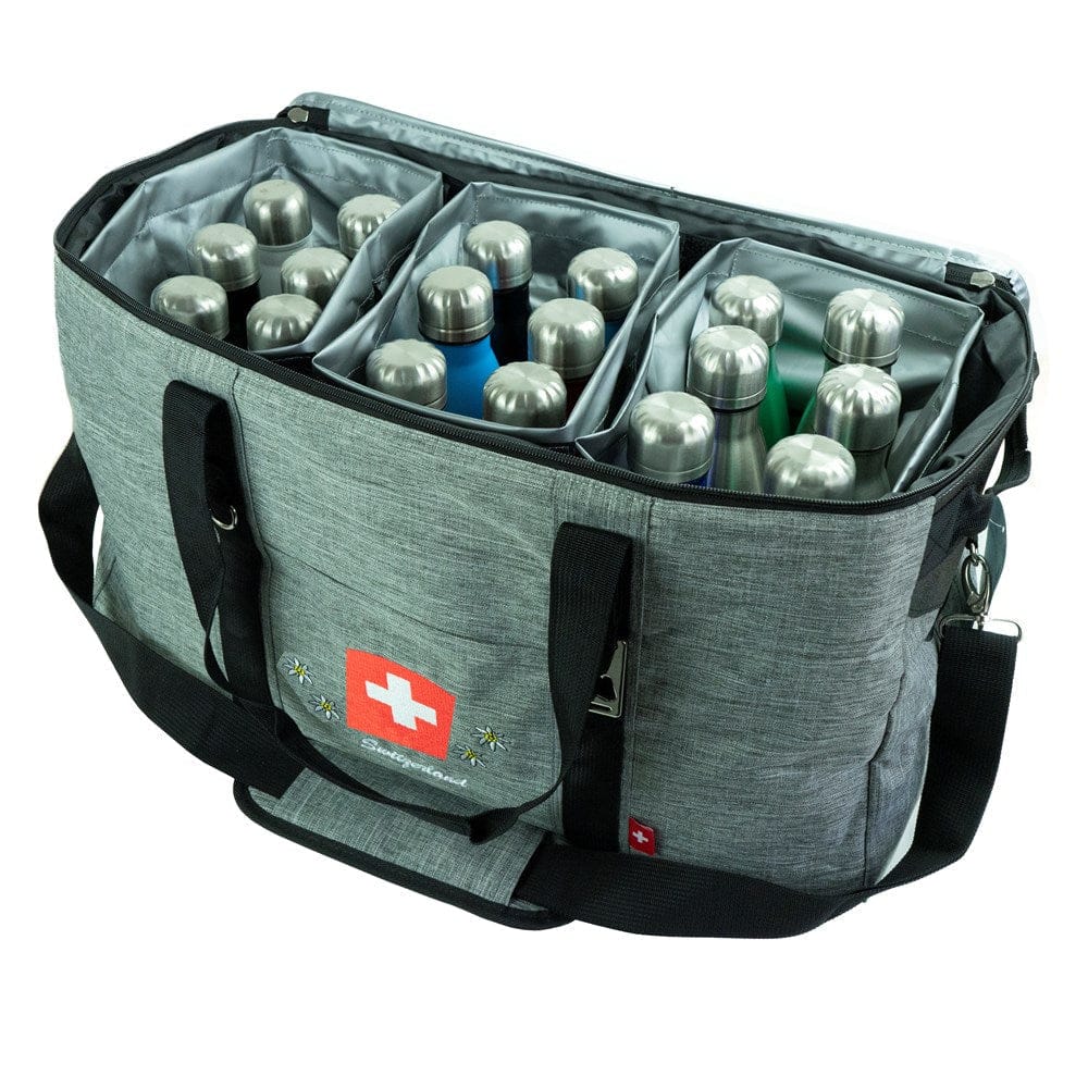 Swiss Ethno Cooling Bag XL – Kühltasche mit Schultergurt & Bieröffner