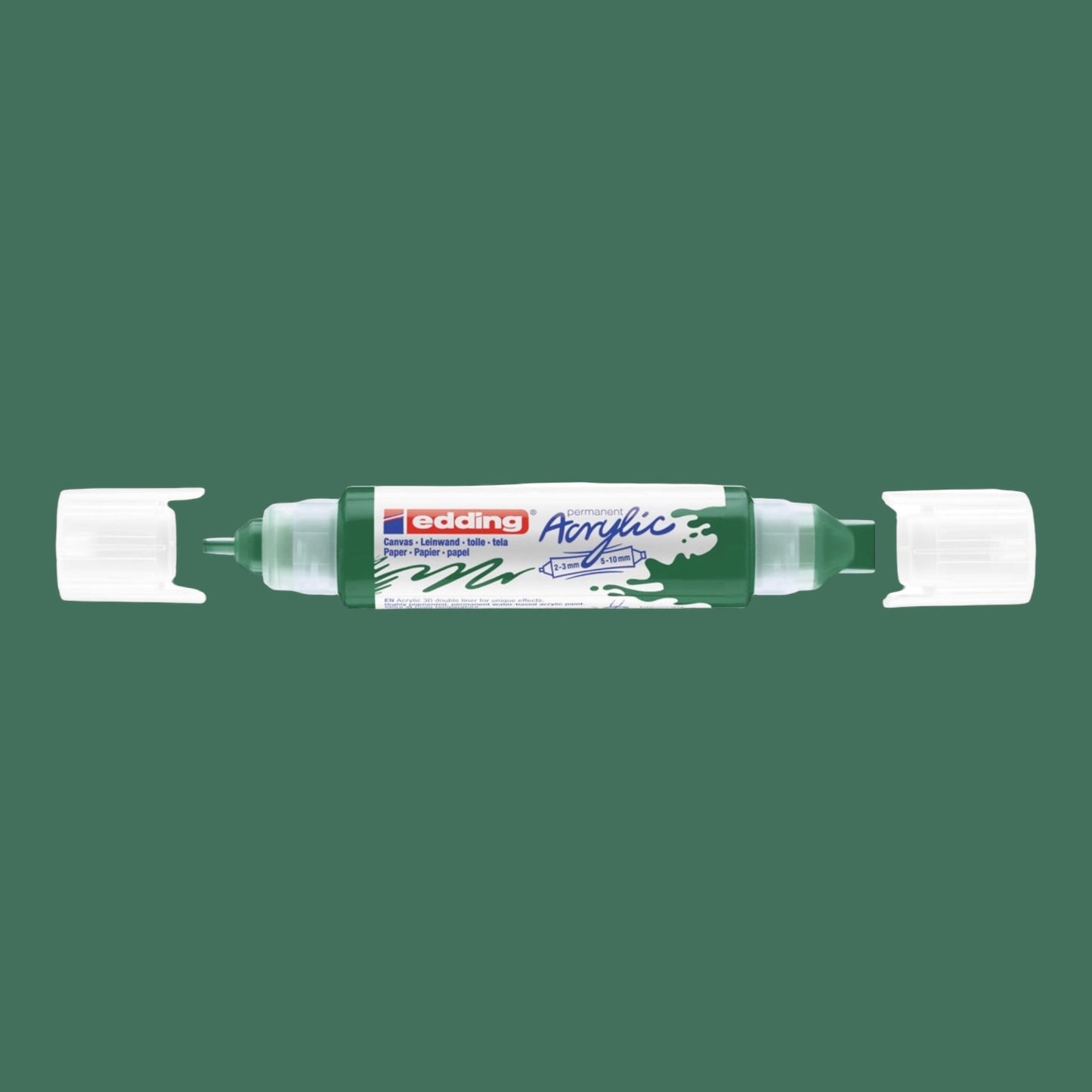 Edding 5400 Acryl 3D Double Liner moosgrün 904 , Tubenspitze 2-3 mm . 5-10 mm