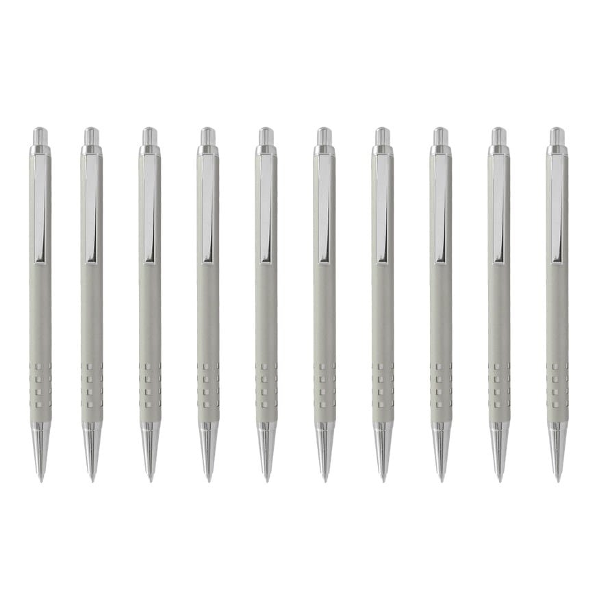 Starlight Caro Kugelschreiber 10er Set – Metall, gestanztes Karo-Muster, 13,8 cm