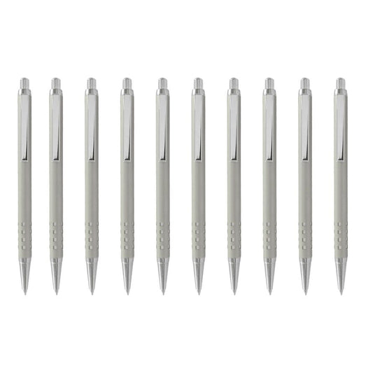 Starlight Caro Kugelschreiber 10er Set – Metall, gestanztes Karo-Muster, 13,8 cm