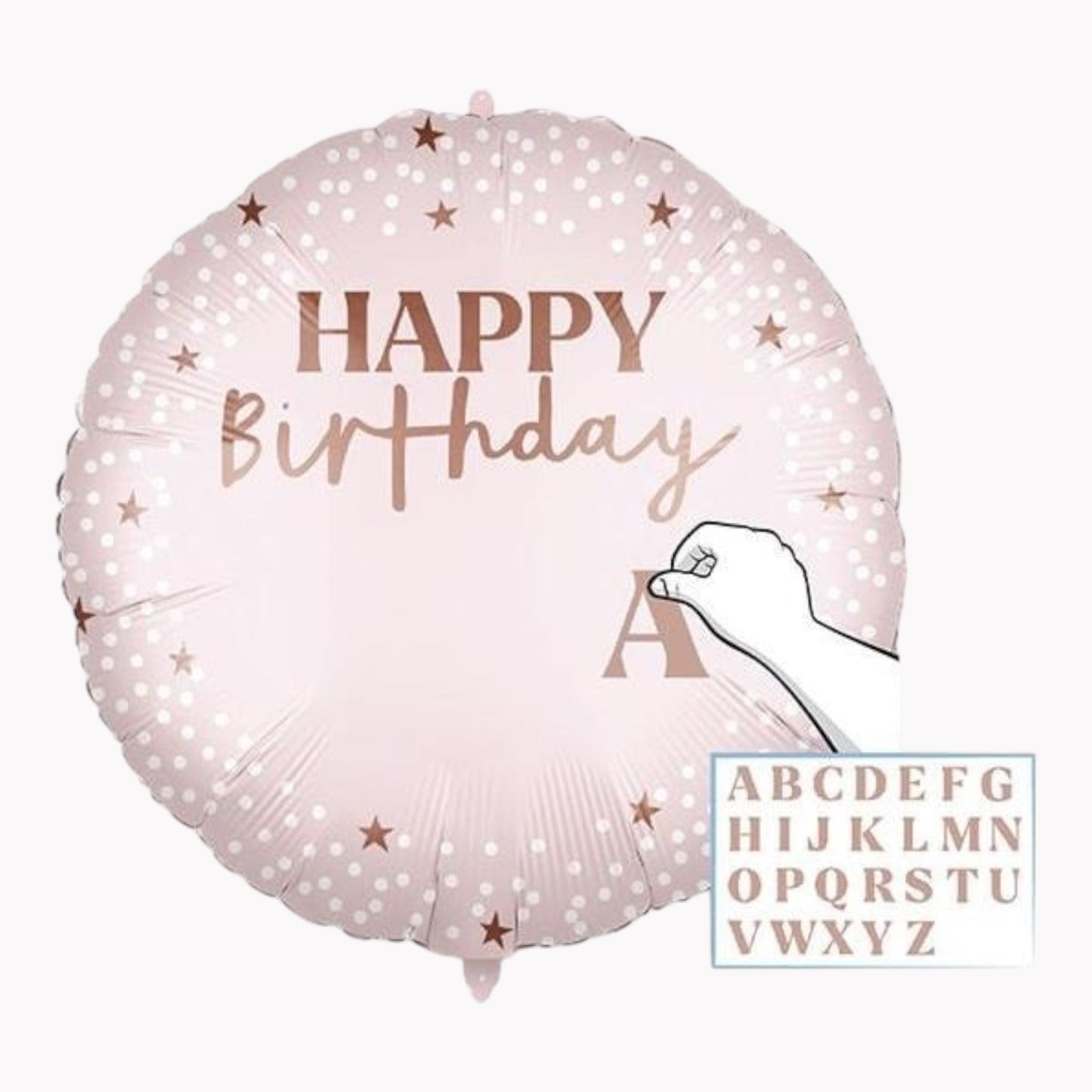 Folienballon  Personalisierbarer , Happy Birthday 46cm-18