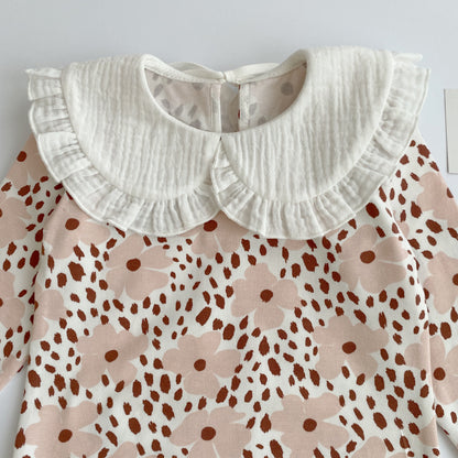 Floral Bodysuit with Elegant Collar