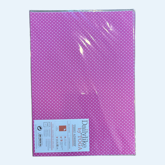 Dailylike by TOGA – Bügelfolie Rosa mit weißen Punkten, A4