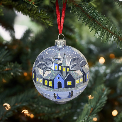Weihnachtskugeln Moonlight Hellblau