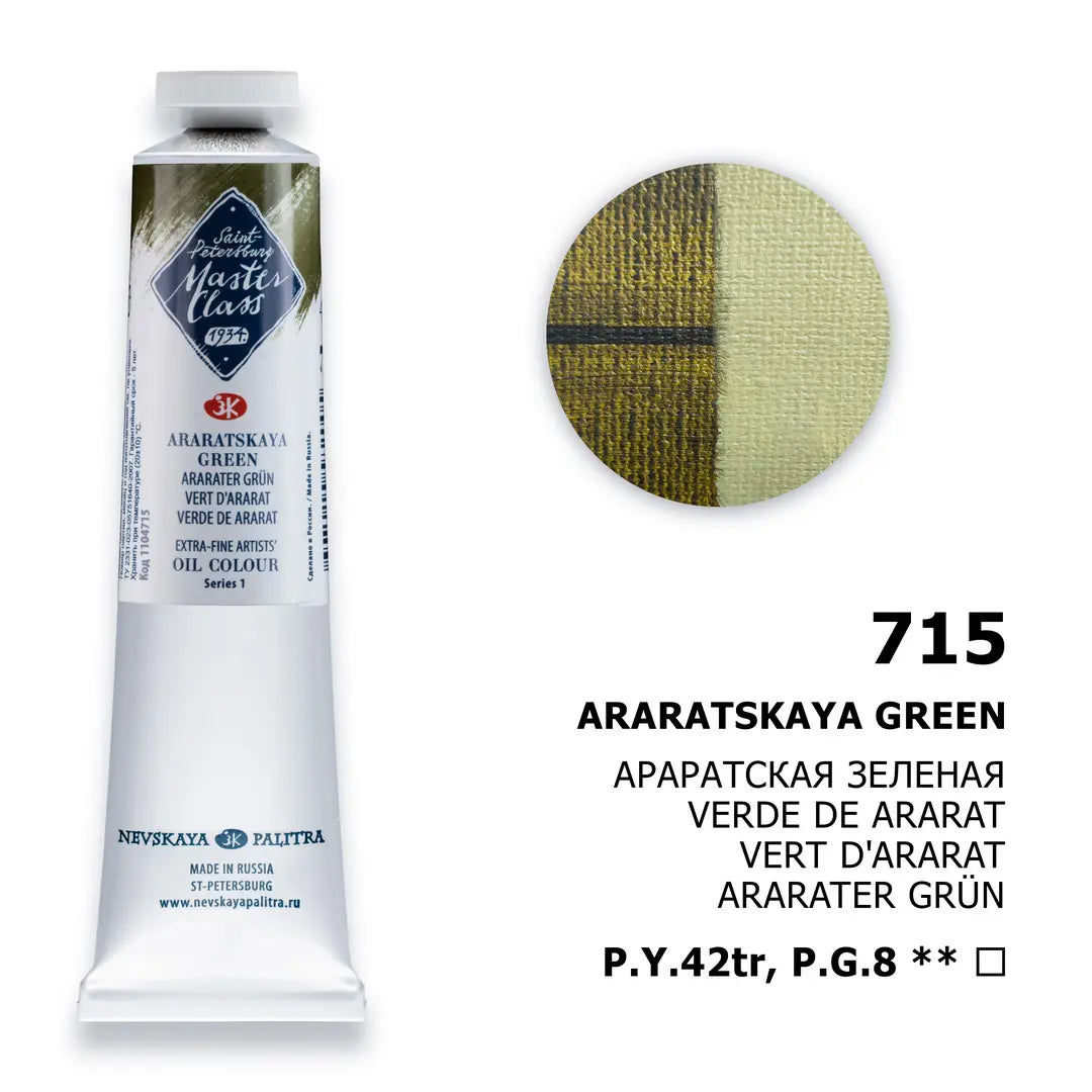 Nevskaya Palitra Master Class Ölfarbe Araraten Grün 715 (46ml)