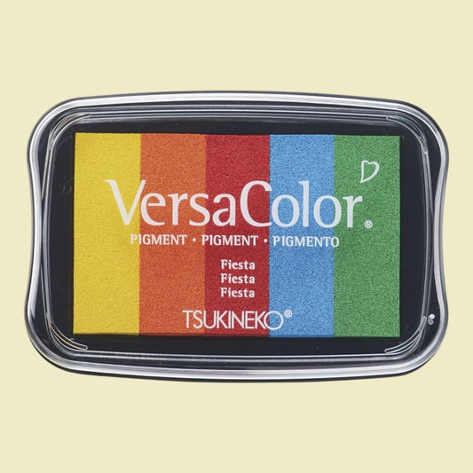 Rayher Stempelkissen VersaColor 5 Farben, Regenbogen , 7,5 x 4,7cm