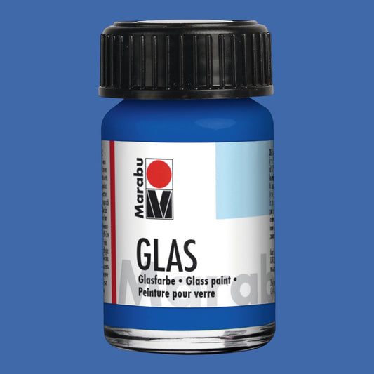 Marabu Transparent Glasfarbe, Ultramarinblau 055 , 15 ml