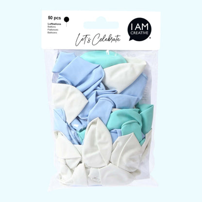 I Am Creative Luftballons, blau mix  50 Stück