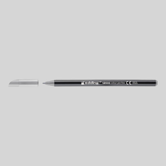 Edding Faserschreiber 1200 Pastell, Silbergrau 0,5-1mm
