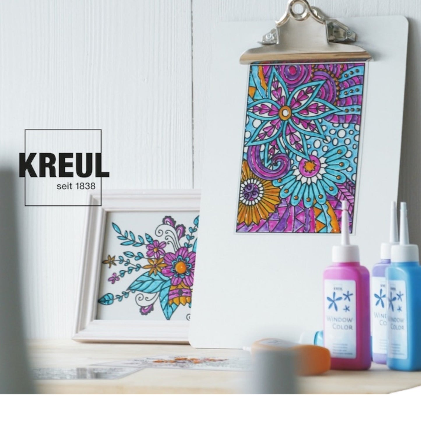 Kreul Window Color Konturenfarbe, 80 ml, Hellbraun