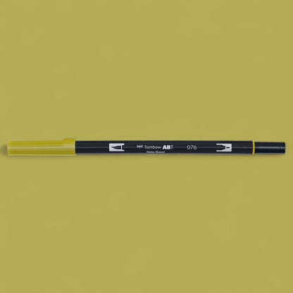 Tombow ABT Dual Brush Pen 076 green ochre