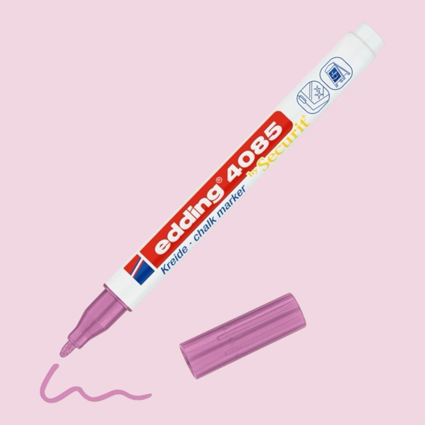Edding 4085 Kreidemarker Pink-Metallic, Rundspitze 1–2 mm