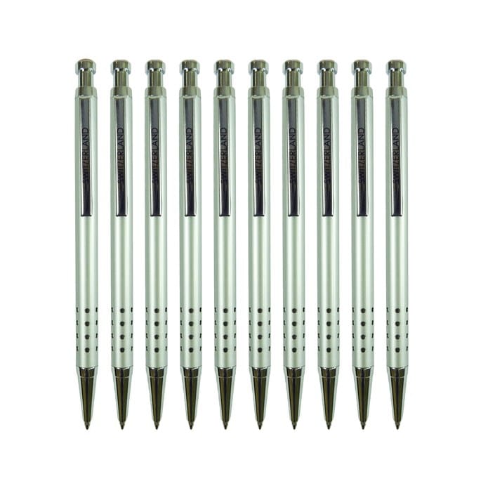 Starlight Swiss BC Kugelschreiber 10er Set – Metall, Swissness-Signet, breiter Clip, 13,8 cm