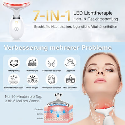 7in1 LED Lichttherapie für Hals- & Gesicht