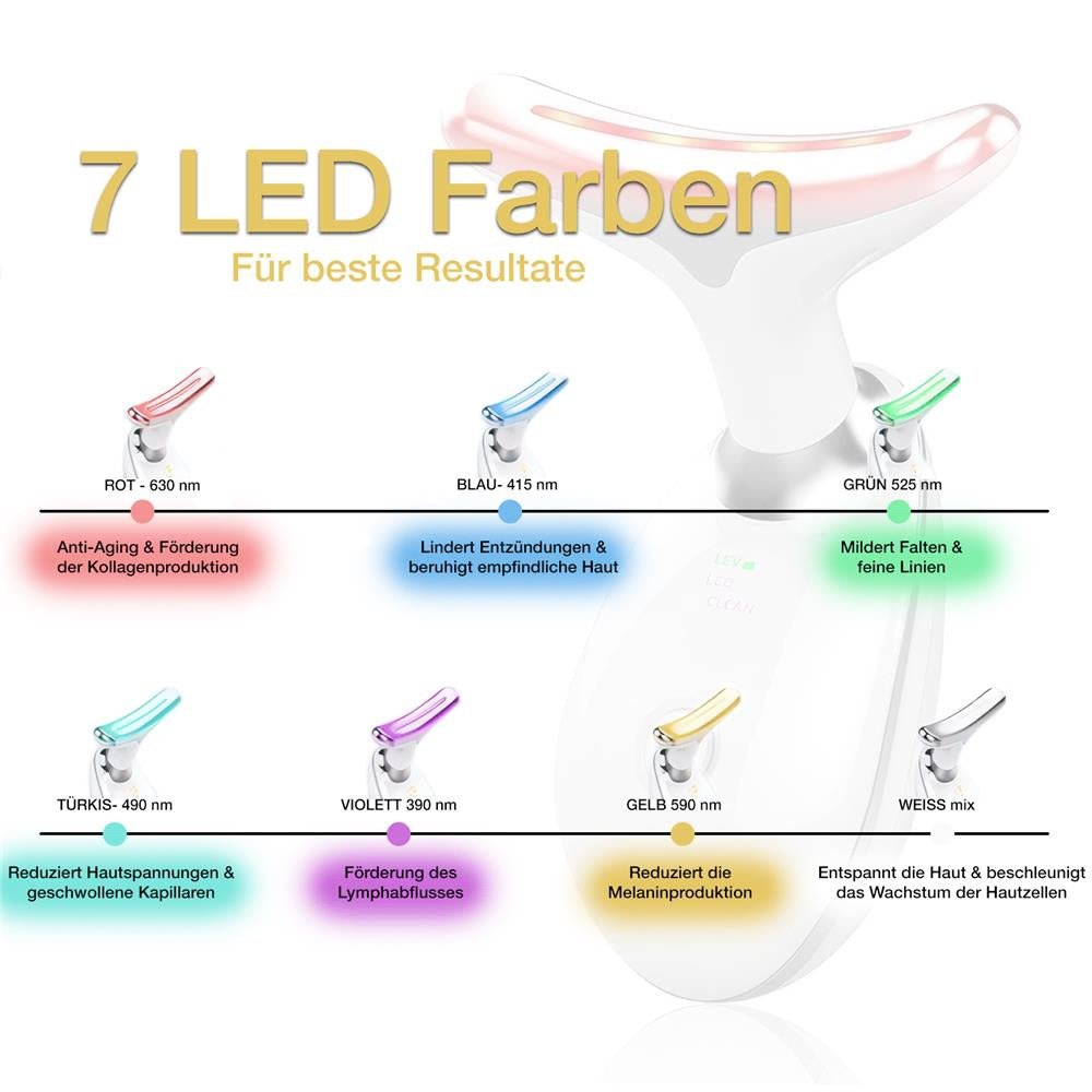 7in1 LED Lichttherapie für Hals - & Gesicht - Gesichtsreinigung - Speedjust Schweiz