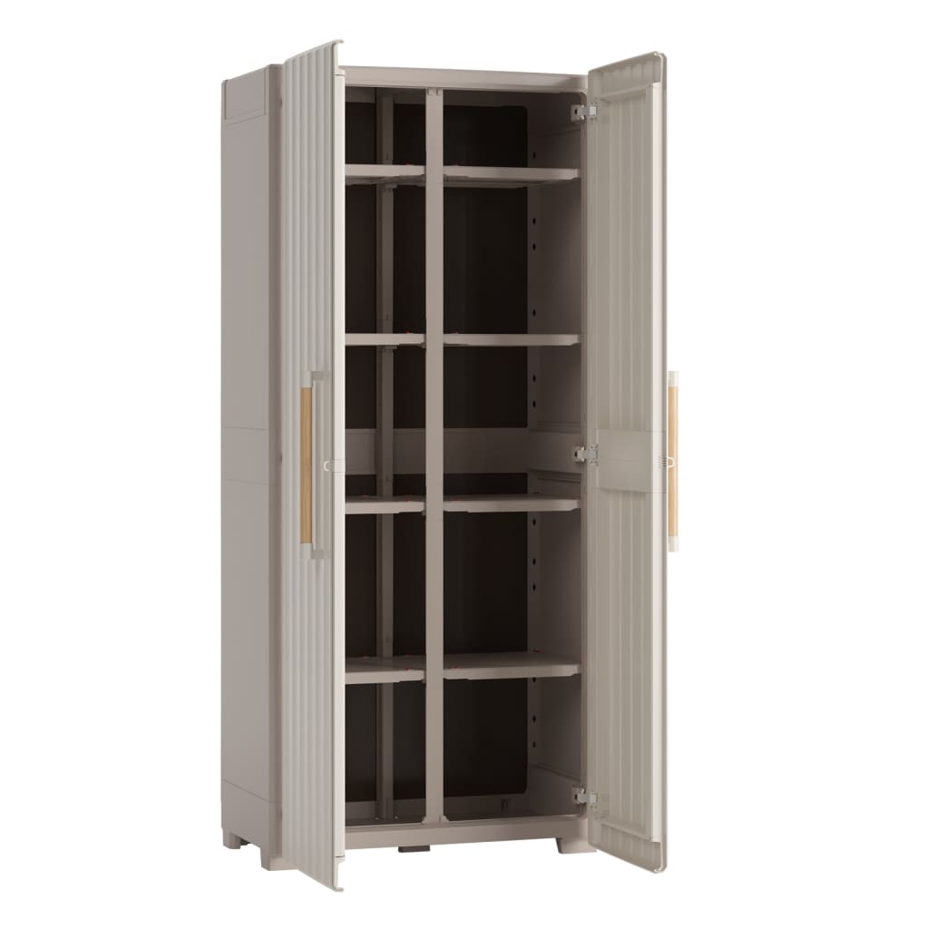 Keter Mehrzweckschrank Groove Beige und Sandfarben