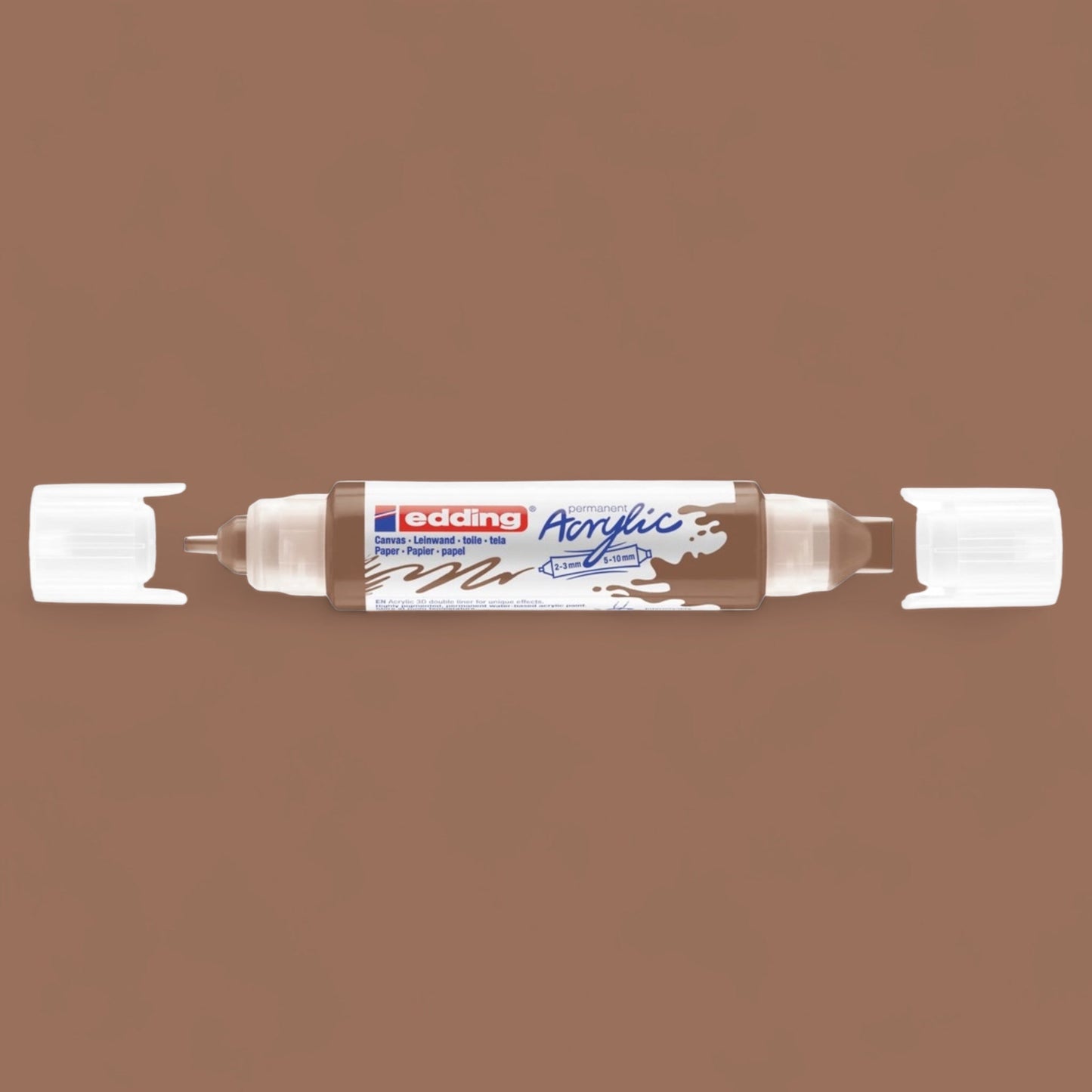 Edding 5400 Acryl 3D Double Liner haselnuss 919 , Tubenspitze 2-3 mm . 5-10 mm