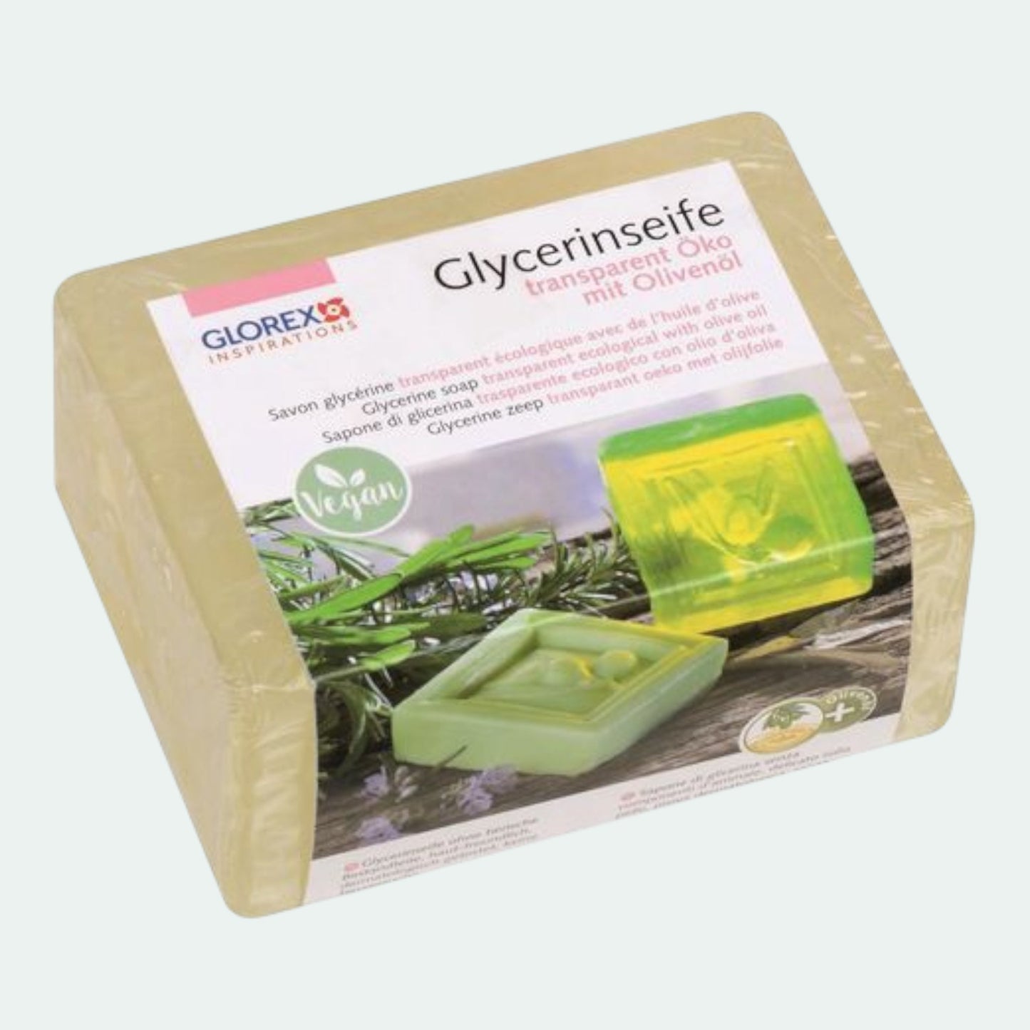 Glorex Glycerinseife Öko mit Olivenöl  transparent 500g