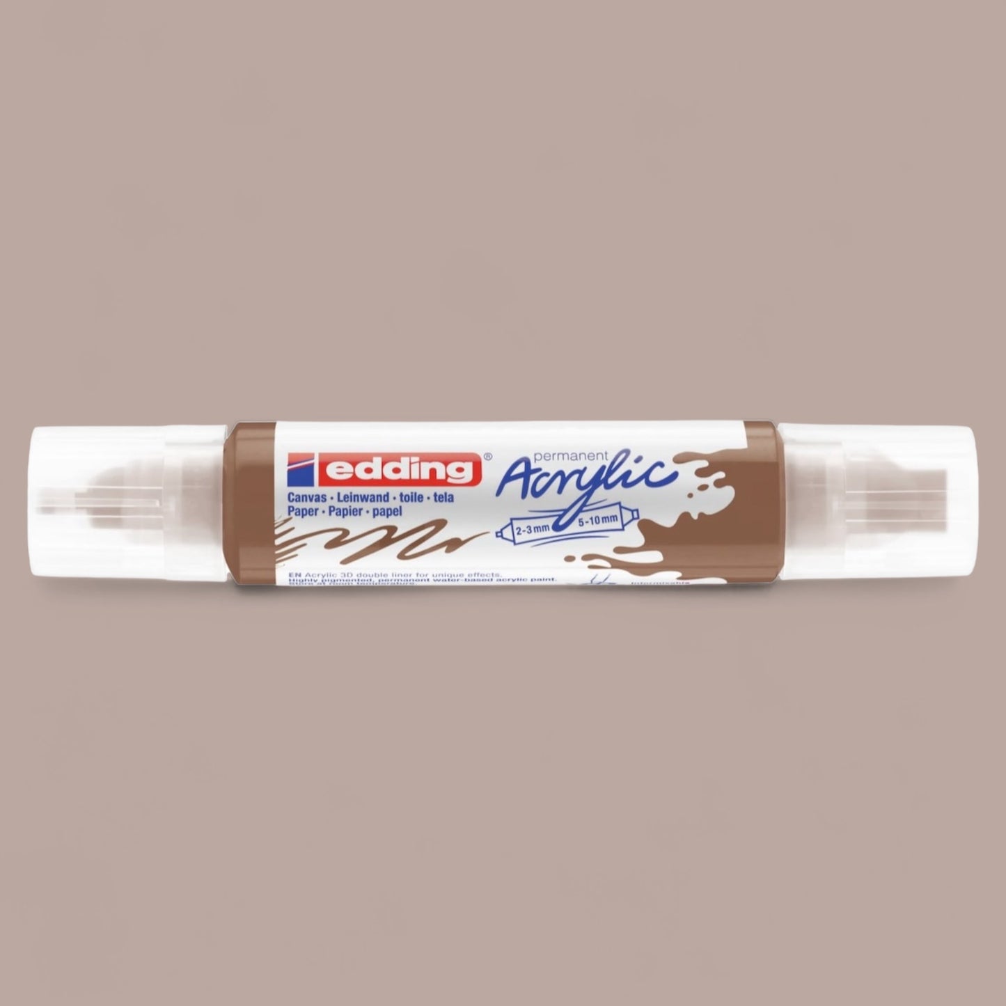 Edding 5400 Acryl 3D Double Liner haselnuss 919 , Tubenspitze 2-3 mm . 5-10 mm