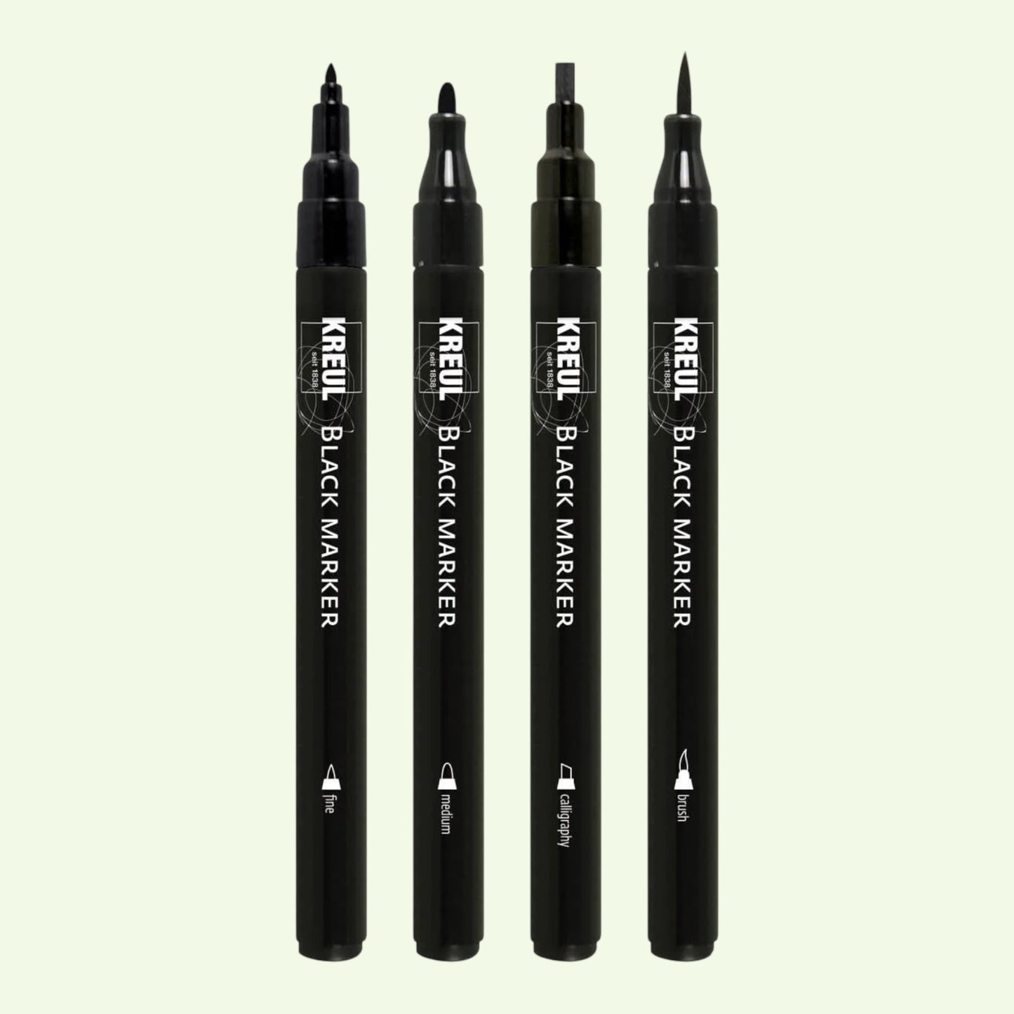 Kreul Black Marker, schwarz, 4er Set