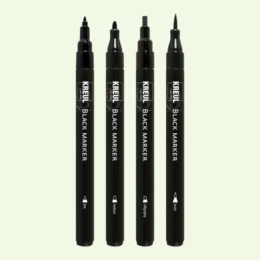 Kreul Black Marker, schwarz, 4er Set