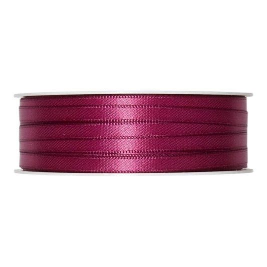 Satinband doppelseitig 3 mm x 50 m , Himbeer