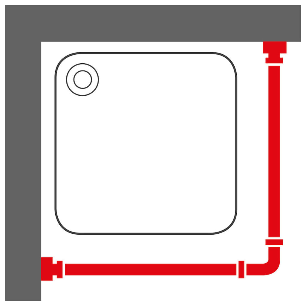 Sealskin Eck-Duschvorhangstange 90x90 cm Chrom
