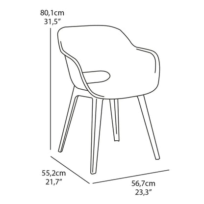 Keter Gartenstühle Akola 2 Stk. Weiß