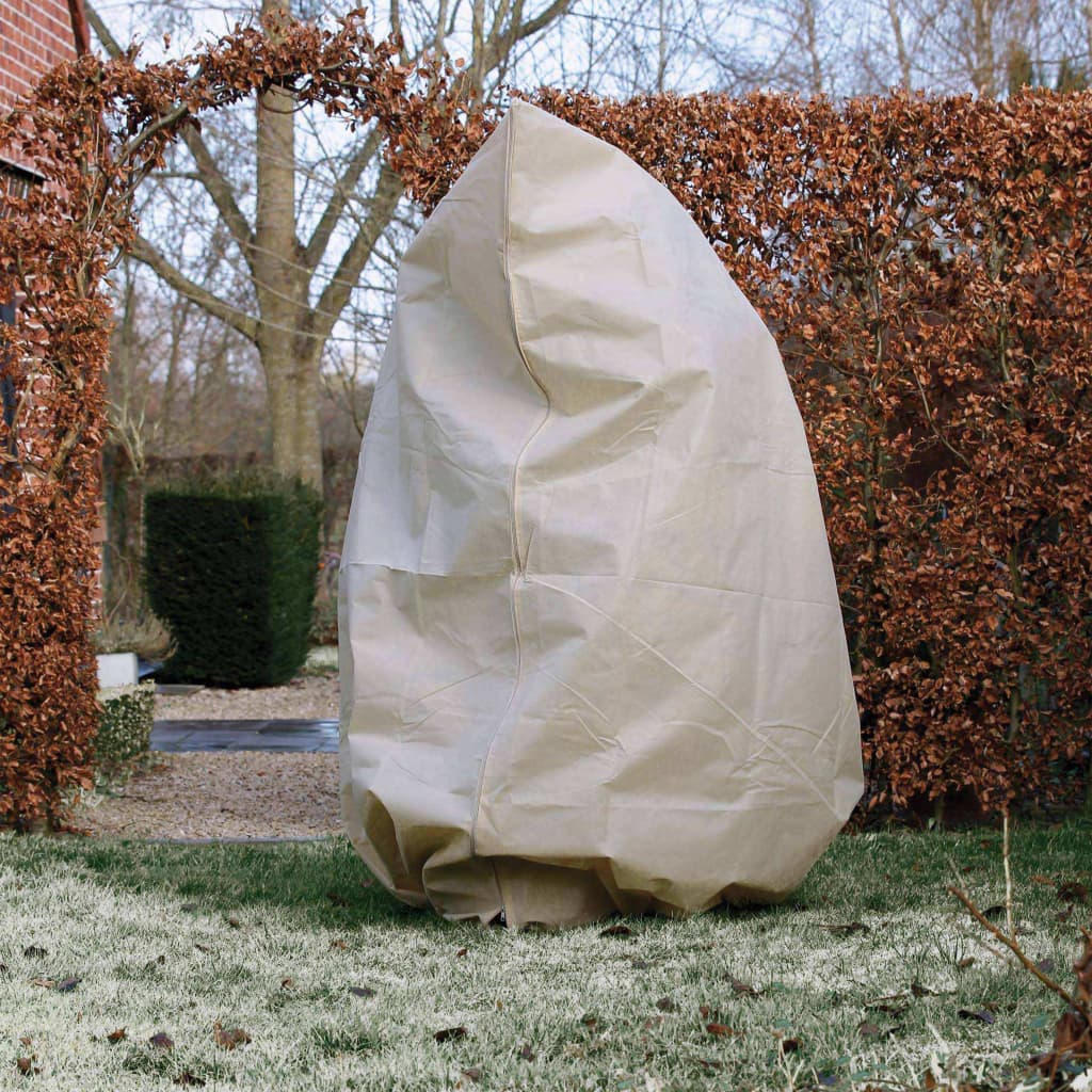 Nature Wintervlies mit Reißverschluss 70 g/m² Beige 3×2,5×2,5 m