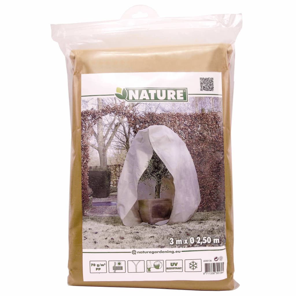 Nature Wintervlies mit Reißverschluss 70 g/m² Beige 3×2,5×2,5 m